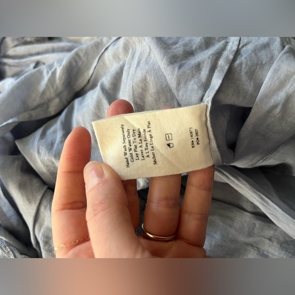 LoveShackFancy Natasha Dress Washed Denim Blue - Picture 9 of 11